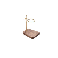 Adjustable Pour Over Coffee Stand with Pure Copper Dripper and Walnut Wooden Base