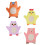8Pièces Bain Enfants Cartoon Coton Accessoire 1