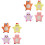 8Pièces Bain Enfants Cartoon Coton Accessoire 5