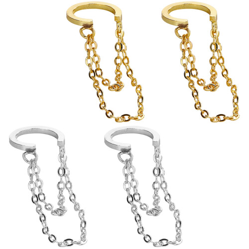 4Paires Boucles Clip Oreilles Stylées Colorées Pour 2