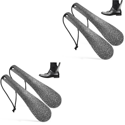 4Pièces Aide Métal Chaussure Confortable Noir 2