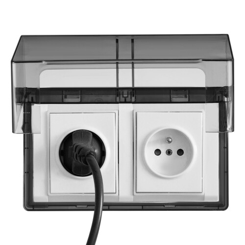 6Pièces Protection Prise Adhésive Noire Durable Cuisine