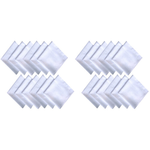 24Pièces Mouchoirs Coton Blancs Absorbants, Usage Et Création 1