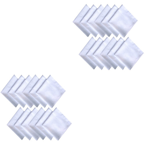 24Pièces Mouchoirs Coton Blancs Absorbants, Usage Et Création 2