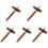 5Pièces Stylos Cadeau Bois Métal Design 4