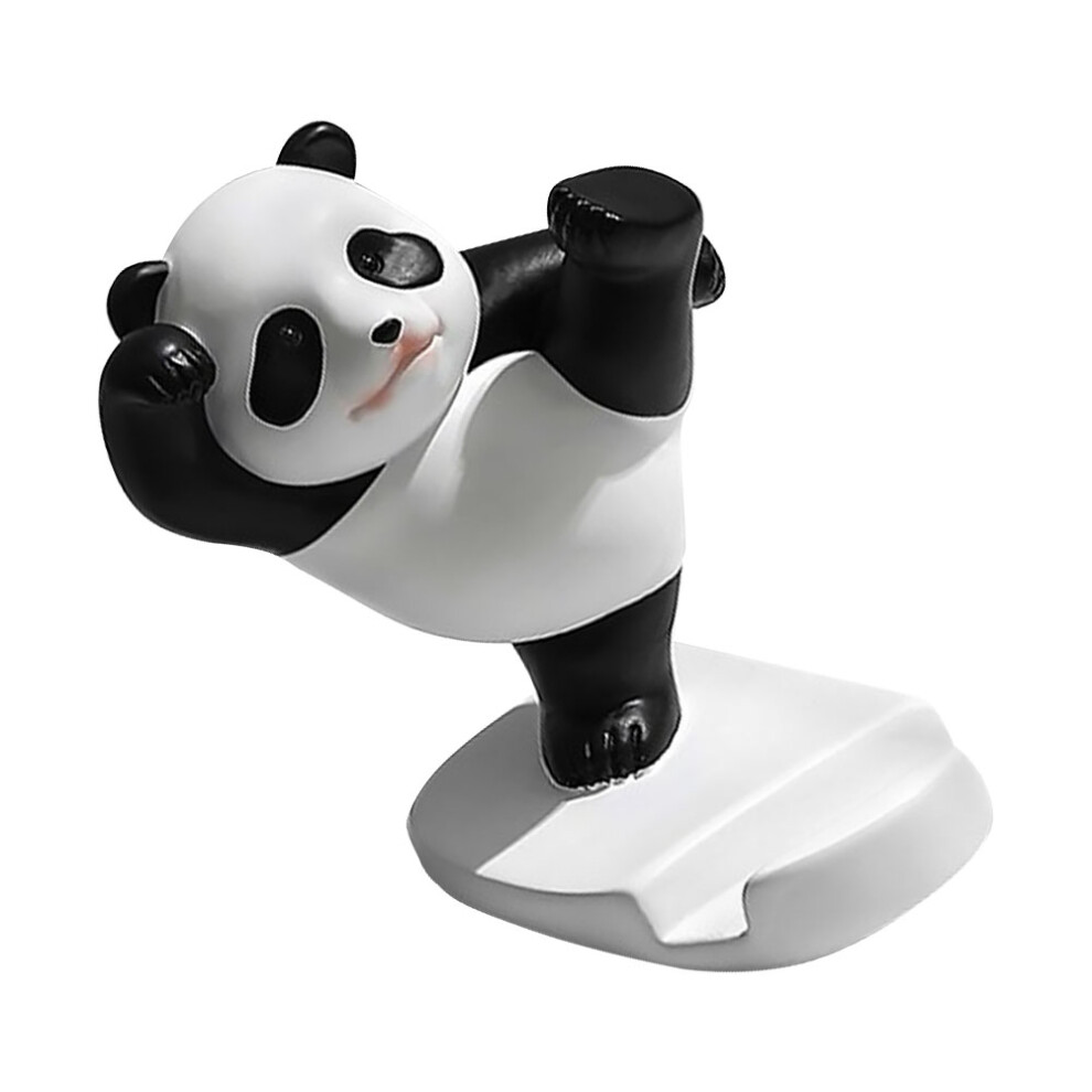 2Pcs Desktop Resin Phone Support Panda Design Phone Bracket White 3032364485787