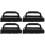 4Pcs Multi-Use Black Bbq Grill Brush with Non-Slip Handle PP Sponge 4