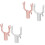 4Pcs Aluminum Alloy Clothes Rail Forks for Home Clothes Drying Pole 5