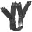 12Pcs Wear-Resistant Chin Straps Adjustable Black Nylon Plastic 3