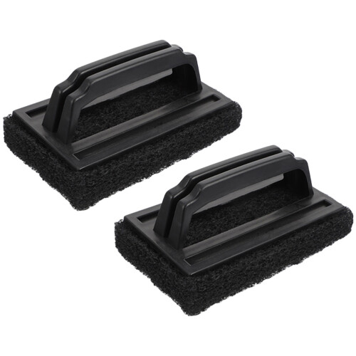 4Pcs Multi-Use Black Bbq Grill Brush with Non-Slip Handle PP Sponge