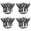 12Pcs Wear-Resistant Chin Straps Adjustable Black Nylon Plastic 7