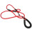 2Pcs Red Nylon Dog Traction Strap Heavy Duty Pet Pulling Leash 1