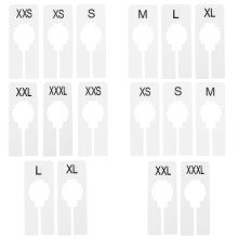 64Pcs White Plastic Closet Dividers for Hanging Clothes Size Marked
