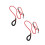 2Pcs Red Nylon Dog Traction Strap Heavy Duty Pet Pulling Leash 8