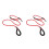 2Pcs Red Nylon Dog Traction Strap Heavy Duty Pet Pulling Leash 5