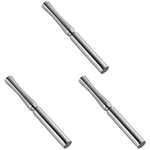 3Pcs Silver Stainless Steel Lemon Pressing Rod Ice Muddler for Drinks 1