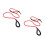 2Pcs Red Nylon Dog Traction Strap Heavy Duty Pet Pulling Leash 9