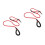 2Pcs Red Nylon Dog Traction Strap Heavy Duty Pet Pulling Leash 4