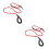 2Pcs Red Nylon Dog Traction Strap Heavy Duty Pet Pulling Leash 7