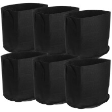 12Pcs Black Felt Plant Containers for Indoor and Outdoor Garden Use