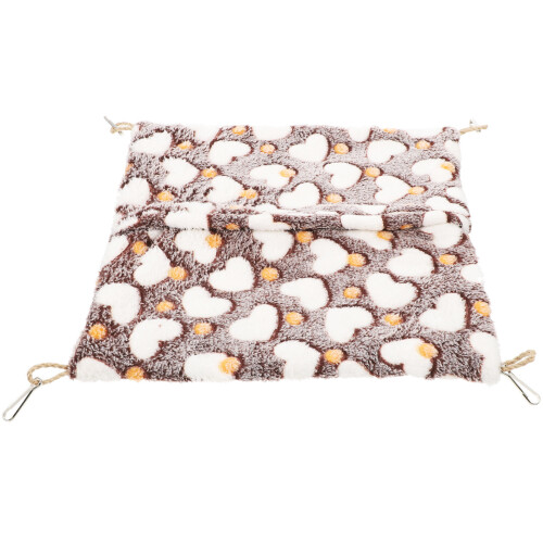 5Pcs Brown Comfortable Hamster Hanging Hammock Double-Layer Pet Bed