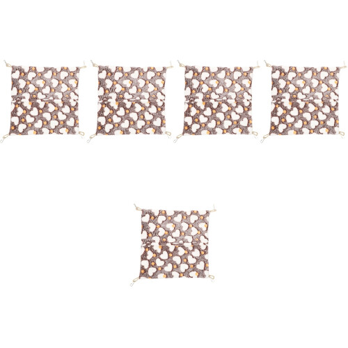 5Pcs Brown Comfortable Hamster Hanging Hammock Double-Layer Pet Bed 1