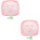2Sets Durable Pink Face Mask Plates Thickened Ps Molds for DIY Use 8
