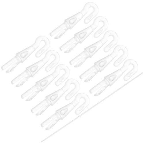4Sets Home Use Vertical Blind Tilt Wand White PP Replacement Rods 2