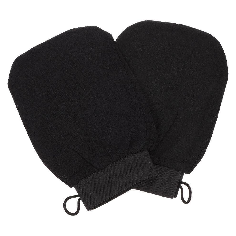 Villcase Black 14Pcs Lightweight Bathing Gloves Exfoliating Shower Mitts