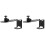 2Pcs Adjustable Angle Projector Wall Mount Bracket Durable Steel 3