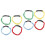 8Pcs Two People Elastic Tie Rope Straps Assorted for Race Events 4