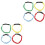 8Pcs Two People Elastic Tie Rope Straps Assorted for Race Events 3