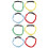 8Pcs Two People Elastic Tie Rope Straps Assorted for Race Events 5
