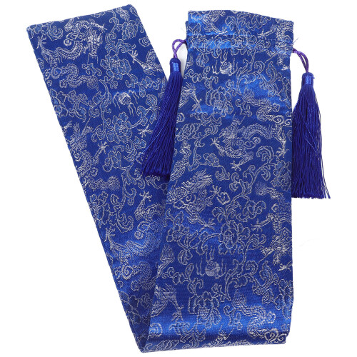 4Pcs Blue Mahjong Rack Covers Cloth Sleeves with Drawstring Pouch 2