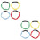 8Pcs Two People Elastic Tie Rope Straps Assorted for Race Events 6
