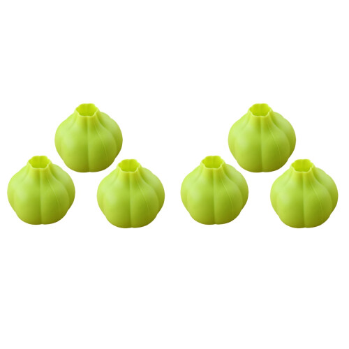 6Pcs Green Garlic Skinner Silicone Quick Easy Peel Kitchen Tool 1