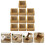 30Pcs Mini Cake Boxes Kraft Paper Windowed Cookie and Dessert Holders 10