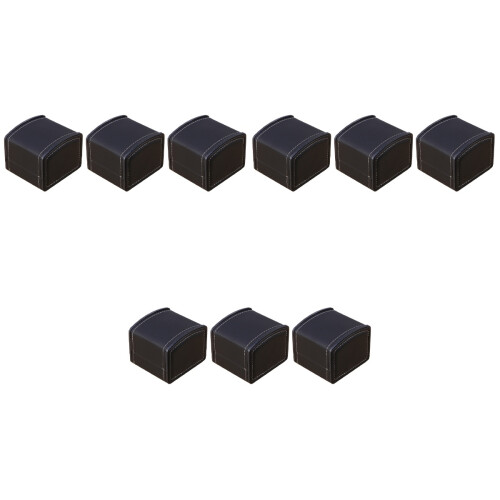 9Pcs Portable Black PU Watch Display Case Anti-Vibration Box 1