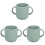 3Pcs Light Green Silicone Cup Baby Training Double Handle Water Cup 4