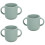 3Pcs Light Green Silicone Cup Baby Training Double Handle Water Cup 7