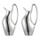 2Pcs Creative Silver Ceramic Pitcher Vase Compact Flower Arrangement 3