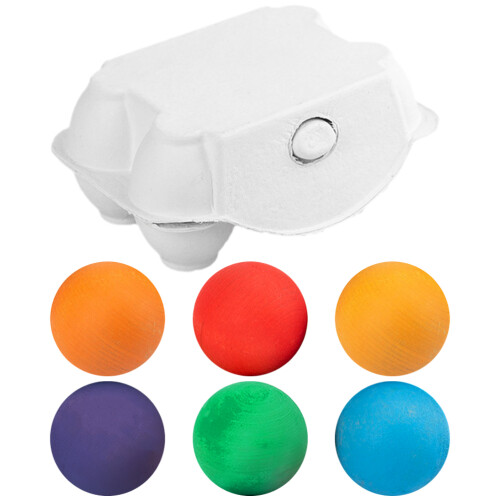 4Sets Wooden Balls Color Sorting Toy Brain Development Learning Game