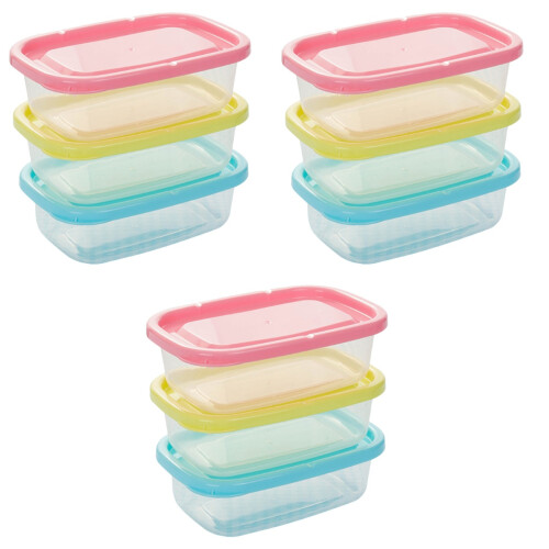12Pcs Stackable Plastic Lunch Boxes with Sealed Lids for Freezer Use 2