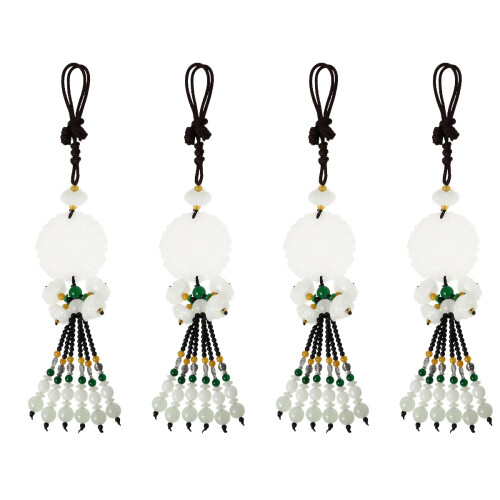 4Pcs Durable Multi Jade Pendant for Car Interior and Bag Hanging Decor 2