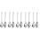 5Sets Long Handle Stainless Steel Salad Spoon Silver Kitchen Servers 5