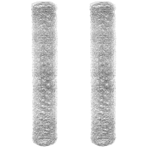 2Pcs Sturdy Silver Iron Wire Net Multi-Use Poultry and Livestock Fence 1