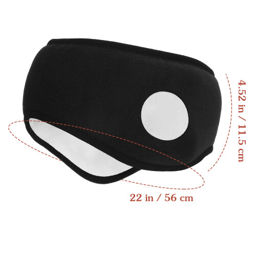 4Pcs Black Ear Warmer Headbands Soft Sleeping Earmuffs for Adults 1