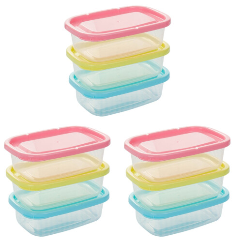 12Pcs Stackable Plastic Lunch Boxes with Sealed Lids for Freezer Use 1