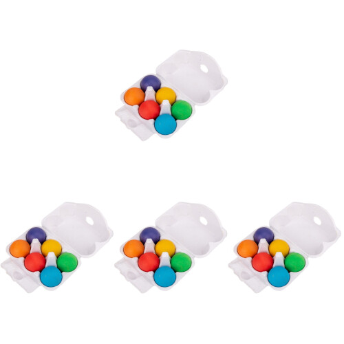 4Sets Wooden Balls Color Sorting Toy Brain Development Learning Game 2