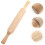 2Pcs Durable Wood Rolling Pins for Cake Pastry Pizza and Dumpling 8